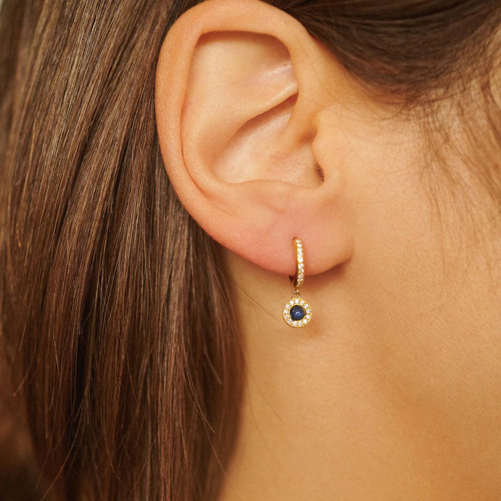 Kyanite Sun Midi Hoops - Eye M - Ileana Makri