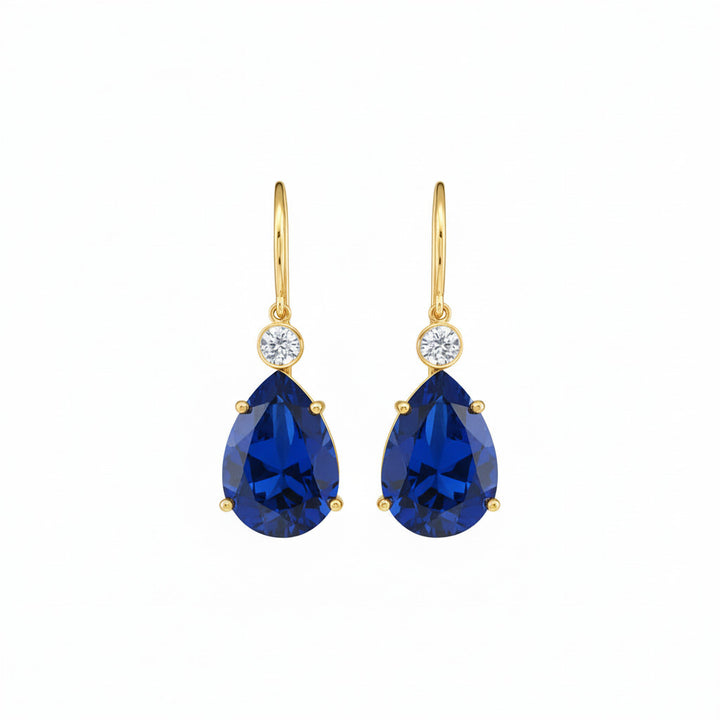 Single Diamond Crown Drops Kyanite - Ileana Makri