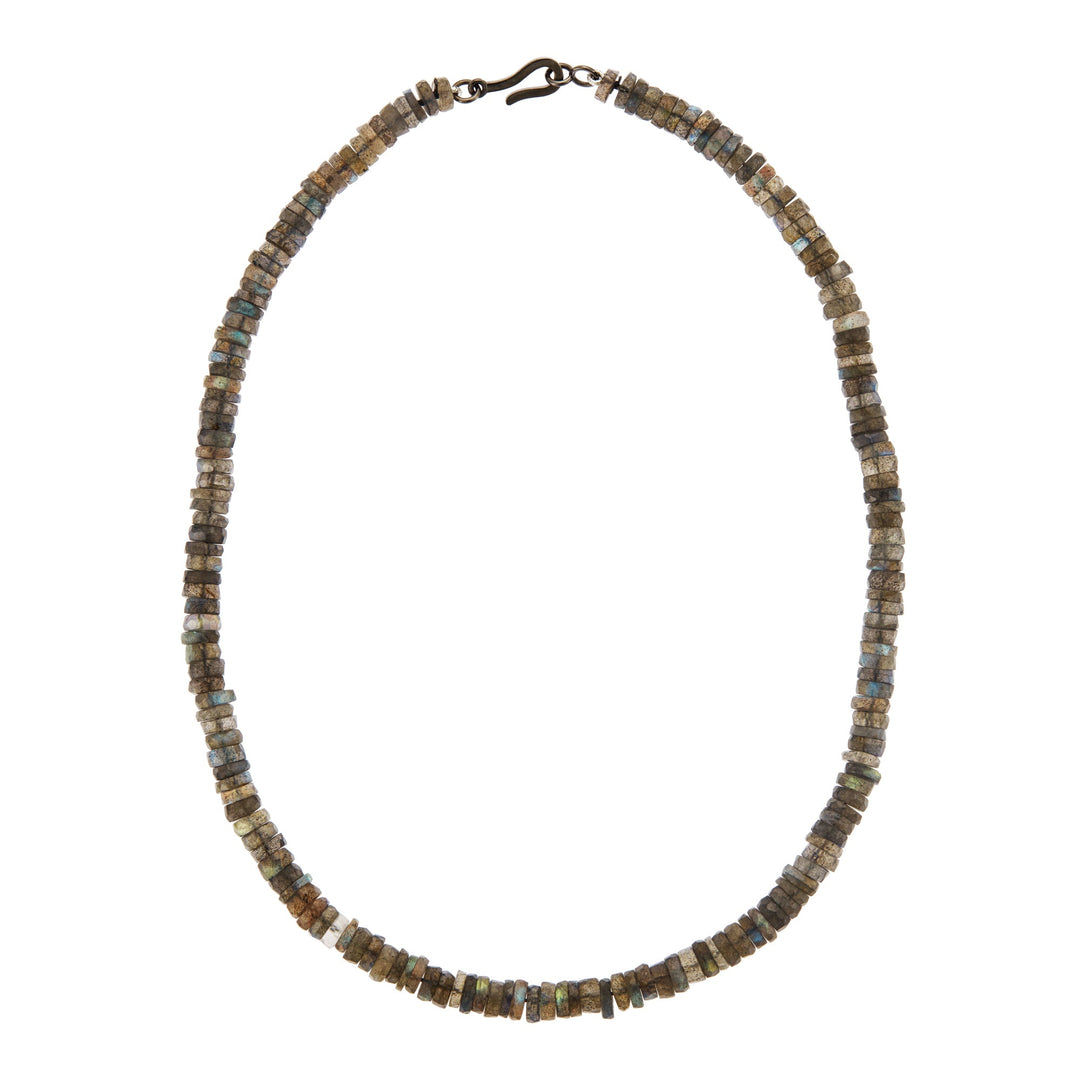 Labradorite Beaded Necklace (45cm) - Globetrotter - Ileana Makri