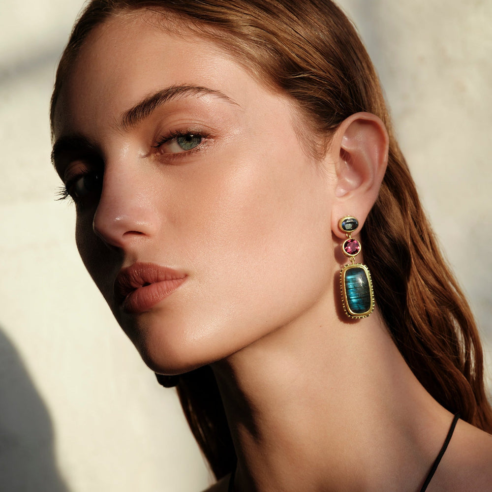 Labradorite Symphony Earrings - One of a Kind - Ileana Makri