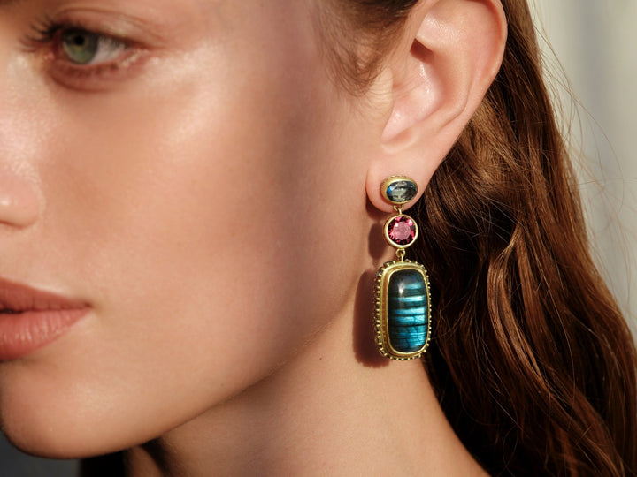 Labradorite Symphony Earrings - One of a Kind - Ileana Makri