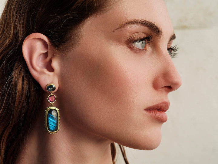 Labradorite Symphony Earrings - One of a Kind - Ileana Makri
