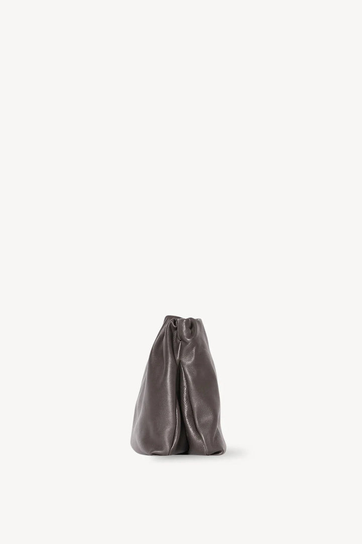 Large Bourse Clutch in Taupe Leather - The Row - Ileana Makri
