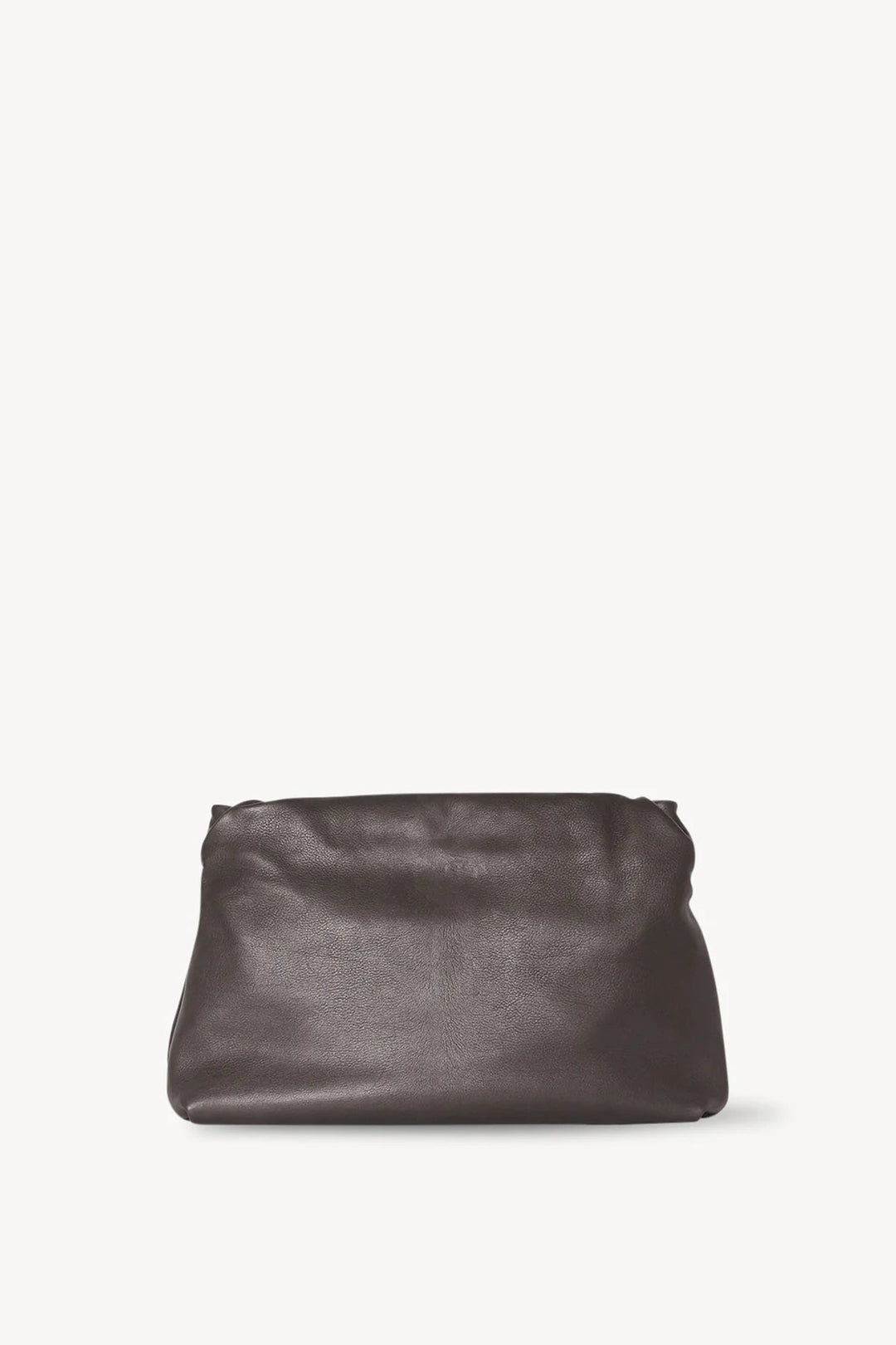 Large Bourse Clutch in Taupe Leather - The Row - Ileana Makri