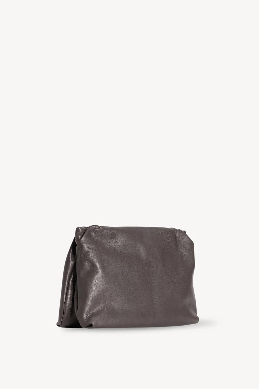 Large Bourse Clutch in Taupe Leather - The Row - Ileana Makri