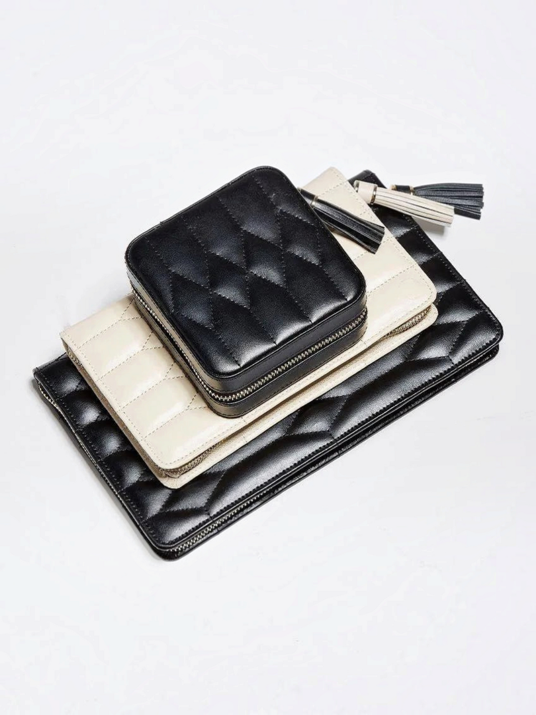 Large Caroline Jewellery Portfolio Black - WOLF - Ileana Makri