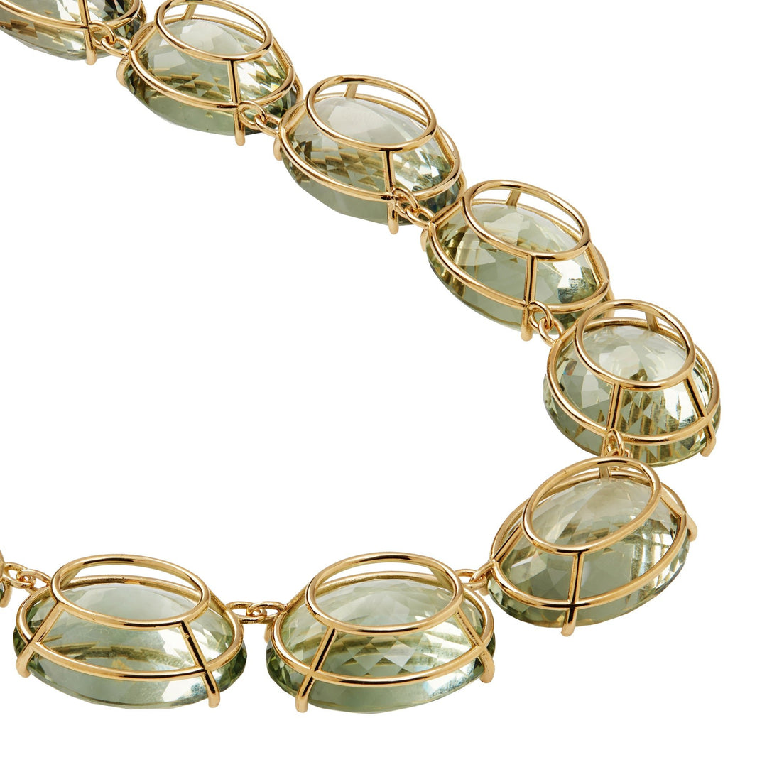 Large Crown Green Amethyst Necklace - Crown - Ileana Makri