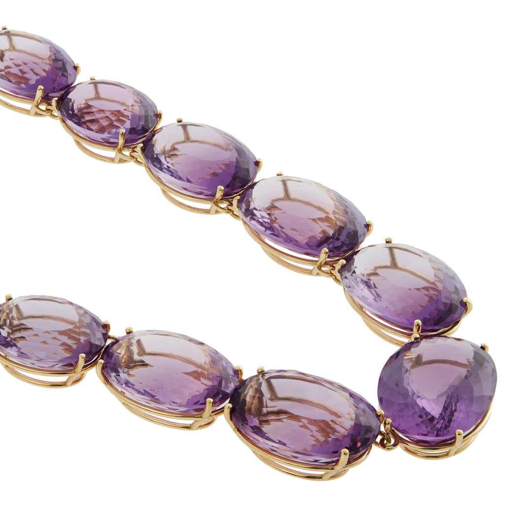 Large Crown Purple Amethyst Necklace - Crown - Ileana Makri