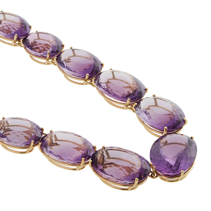 Large Crown Purple Amethyst Necklace - Crown - Ileana Makri