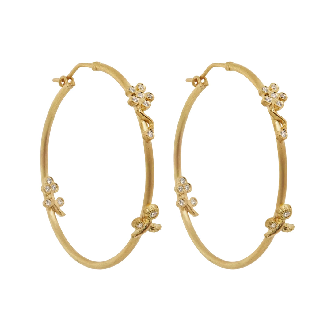 Large Daisy Hoops Y - D - Florescence - Ileana Makri