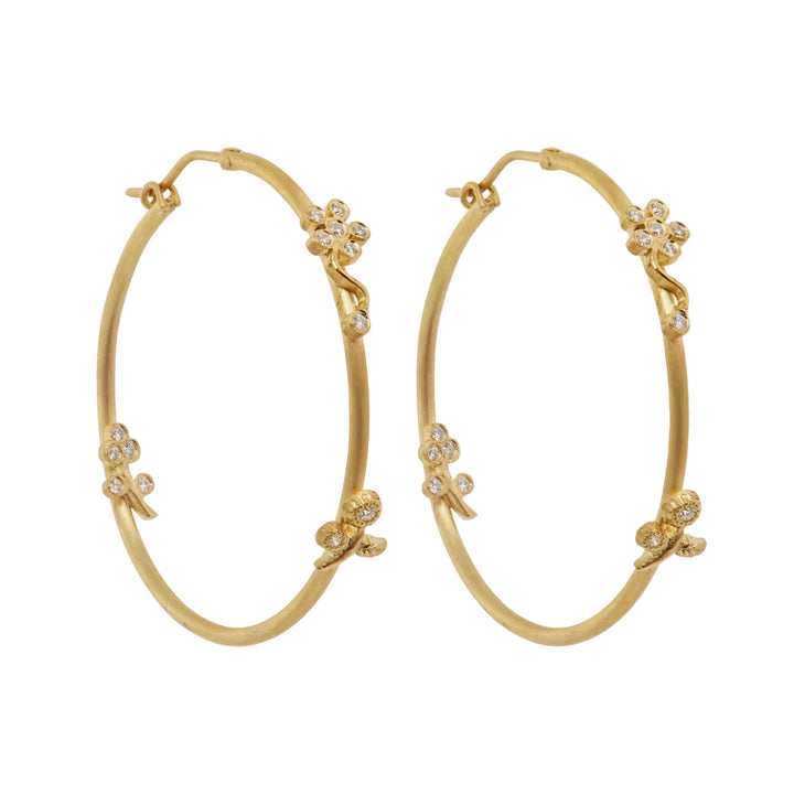 Large Daisy Hoops Y - D - Florescence - Ileana Makri