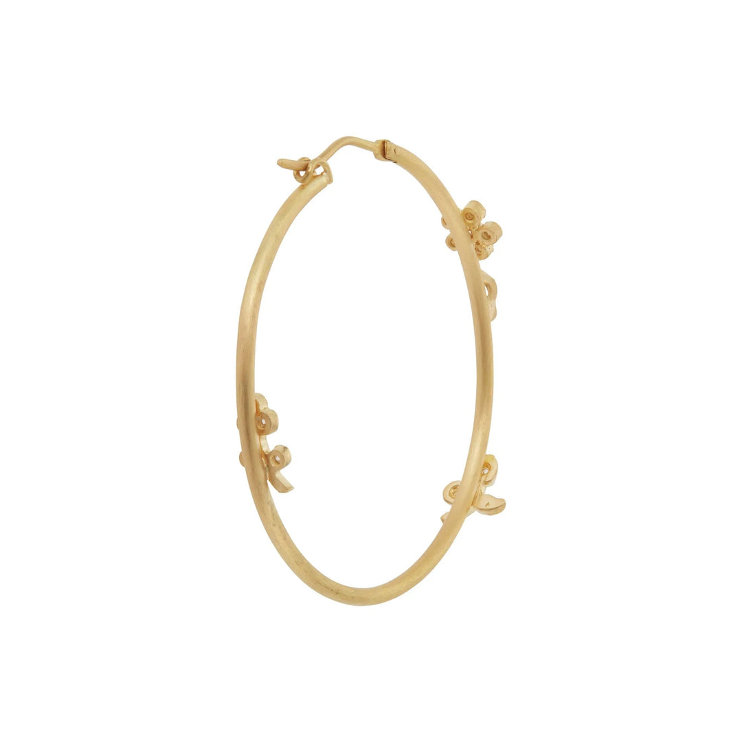 Large Daisy Hoops Y - D - Florescence - Ileana Makri