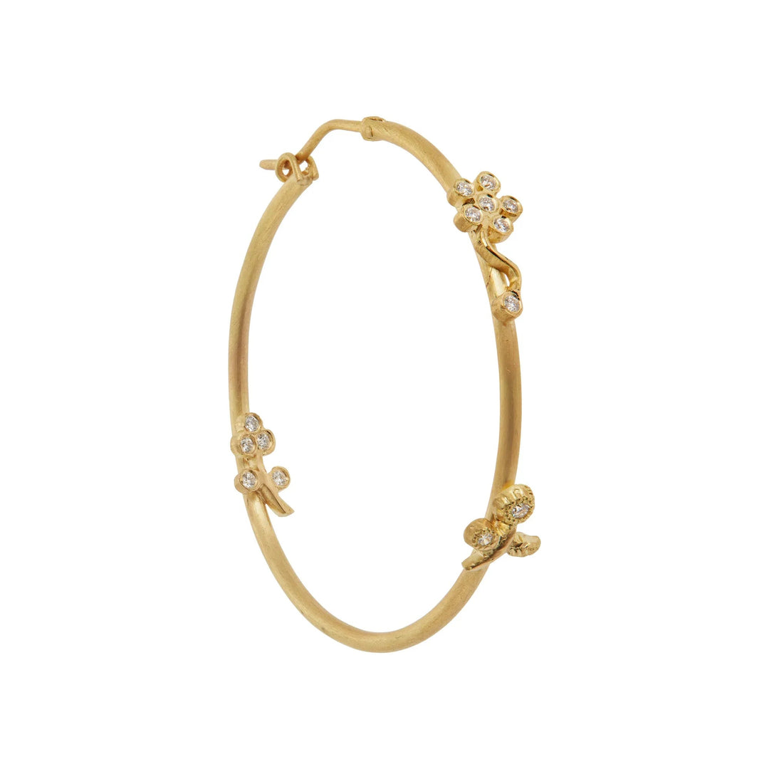 Large Daisy Hoops Y - D - Florescence - Ileana Makri