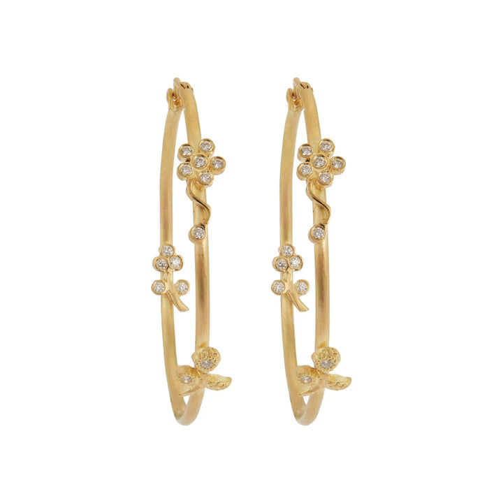Large Daisy Hoops Y - D - Florescence - Ileana Makri