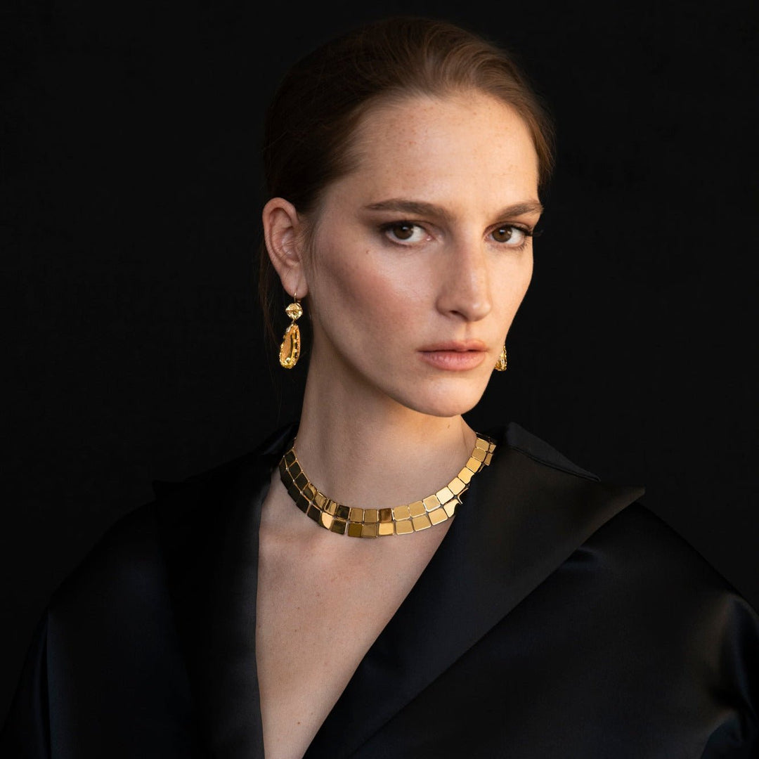 Large Double Tile Necklace (39cm) - Tile - Ileana Makri