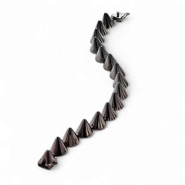 Large Gunmetal Cone Bracelet - Eddie Borgo - Ileana Makri