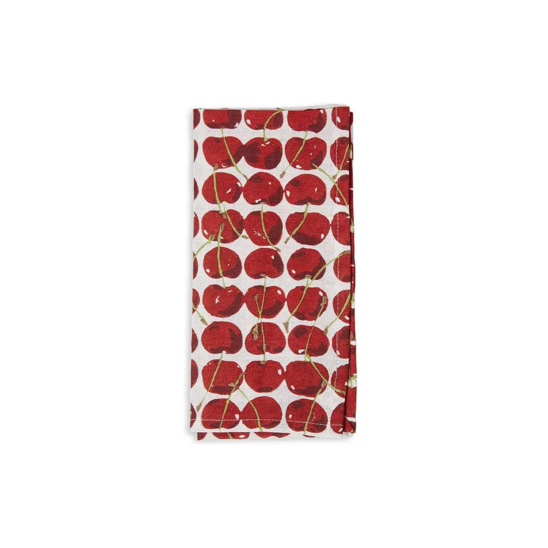 Large Napkins Cherries Avorio (Set of 6) - La Double J - Ileana Makri store