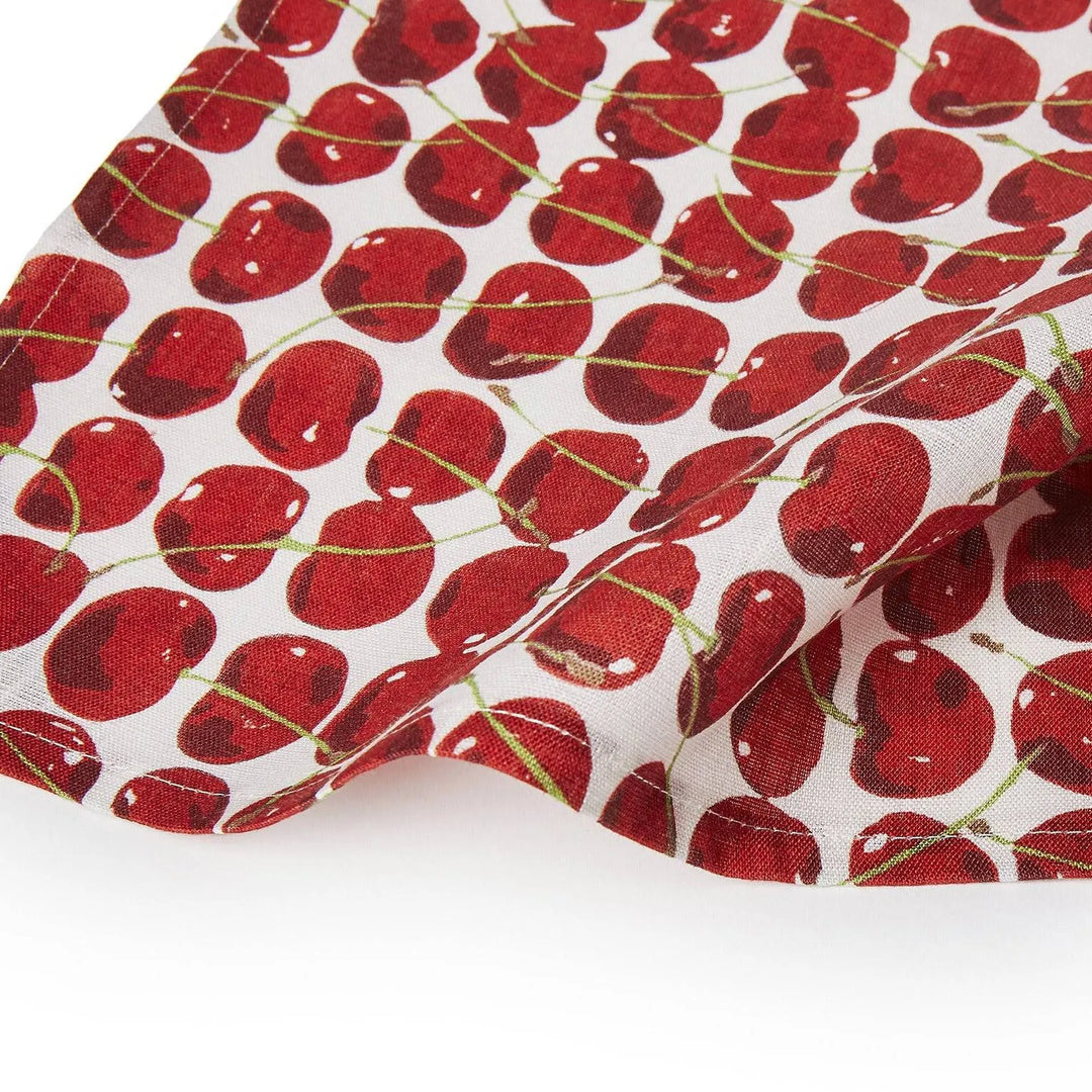 Large Napkins Cherries Avorio (Set of 6) - La Double J - Ileana Makri store