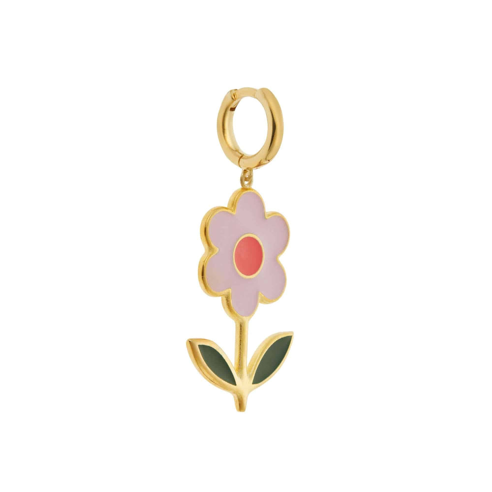 Large Pink Happy Daisy Earrings - Eye M Flower Power - Ileana Makri