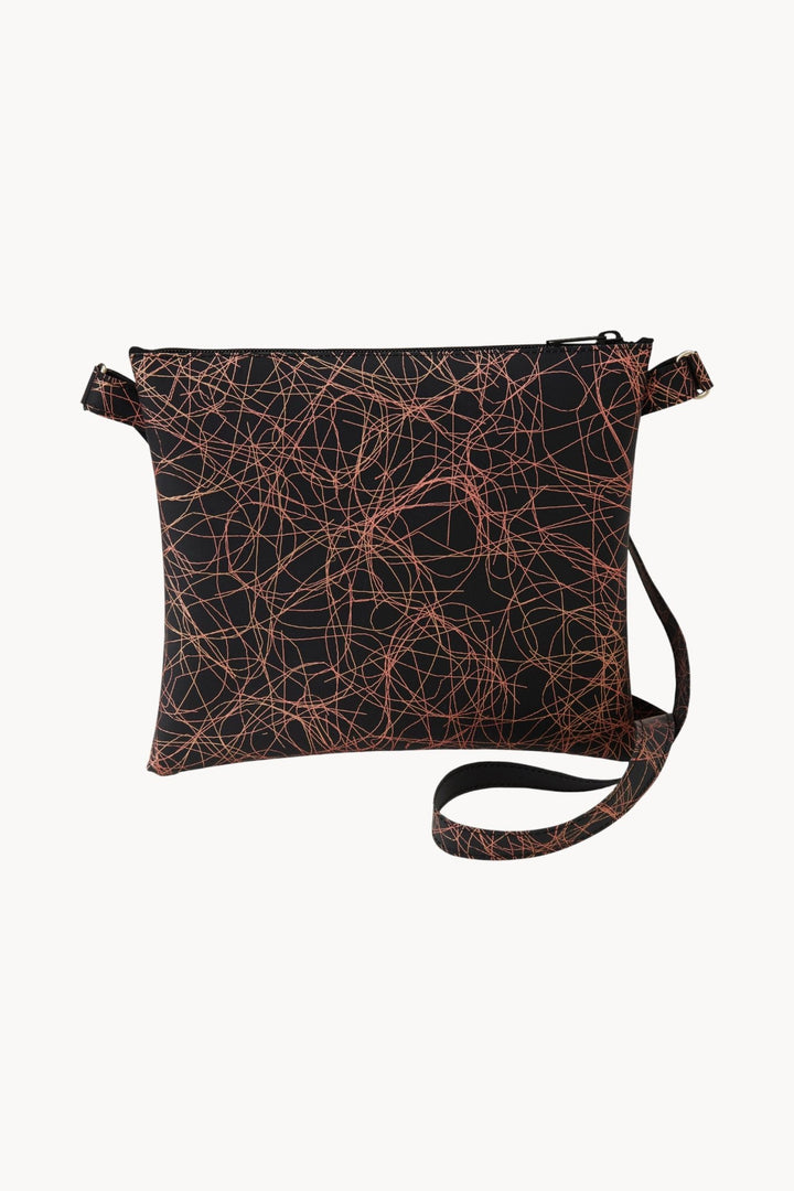 Large Pocket Bag in Pink Metallic Threads - Luisa Cevese Riedizioni - Ileana Makri