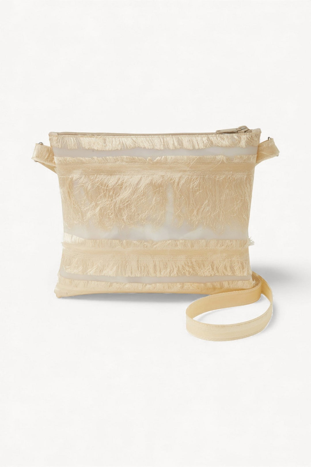 Large Pocket Bag in Silk Fringes - Luisa Cevese Riedizioni - Ileana Makri