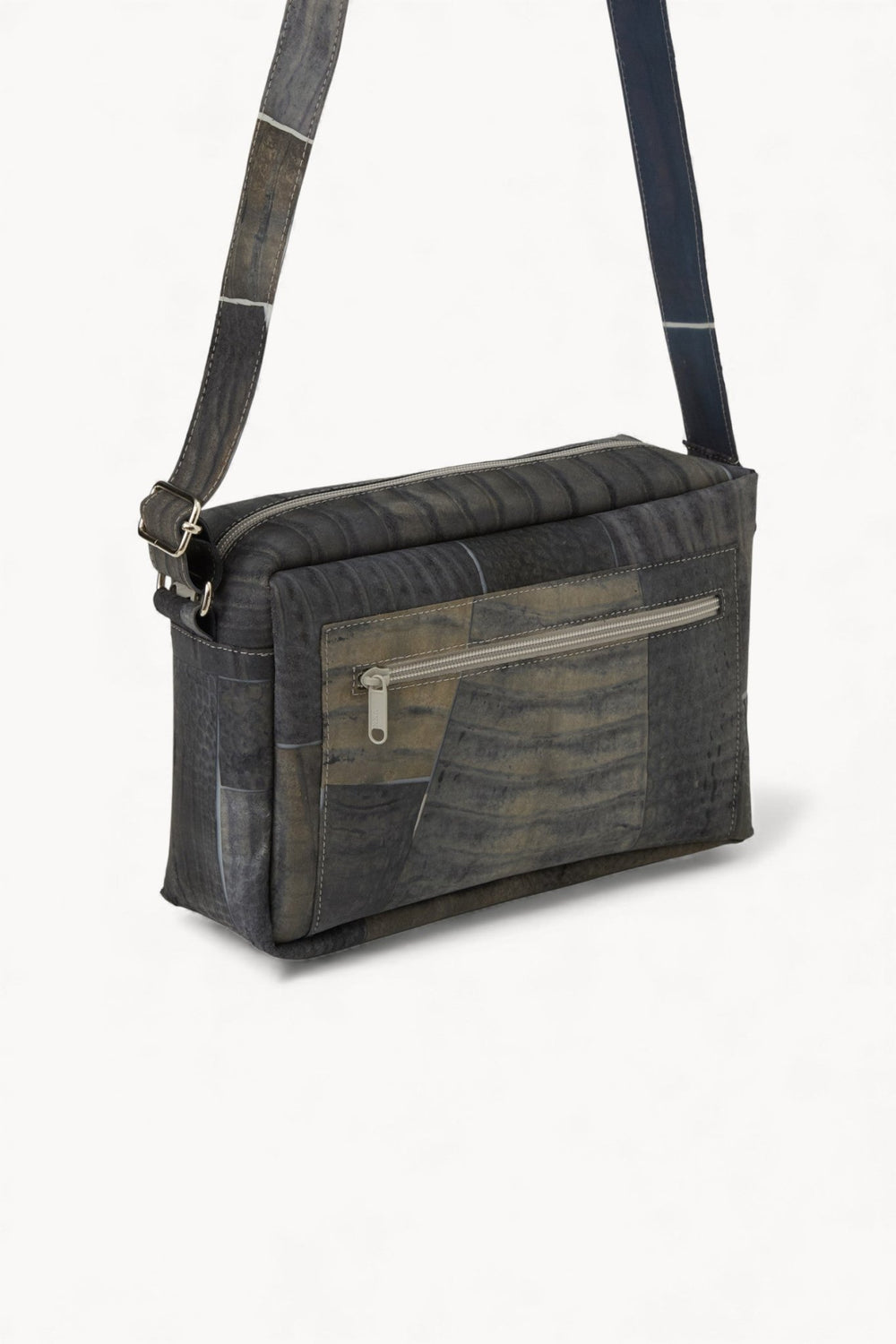 Large Raw Leather Grey Bag - Luisa Cevese Riedizioni - Ileana Makri