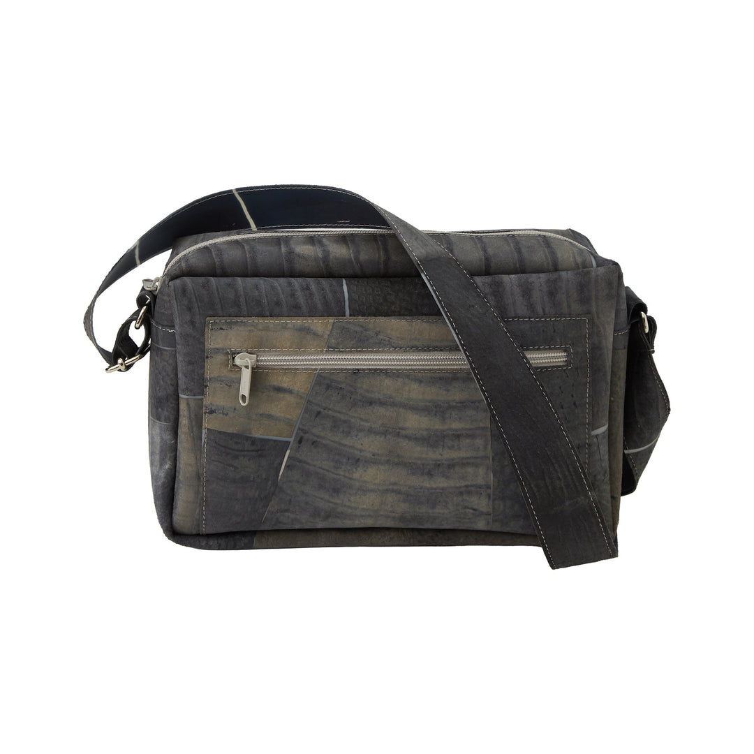 Large Raw Leather Grey Bag - Luisa Cevese Riedizioni - Ileana Makri