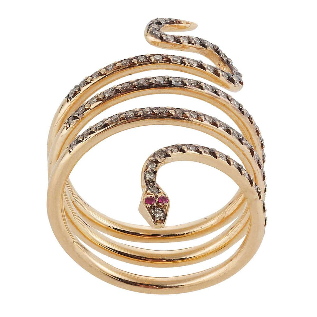 Large Single Python Ring P - Chd - Ru - SNAKES - Ileana Makri