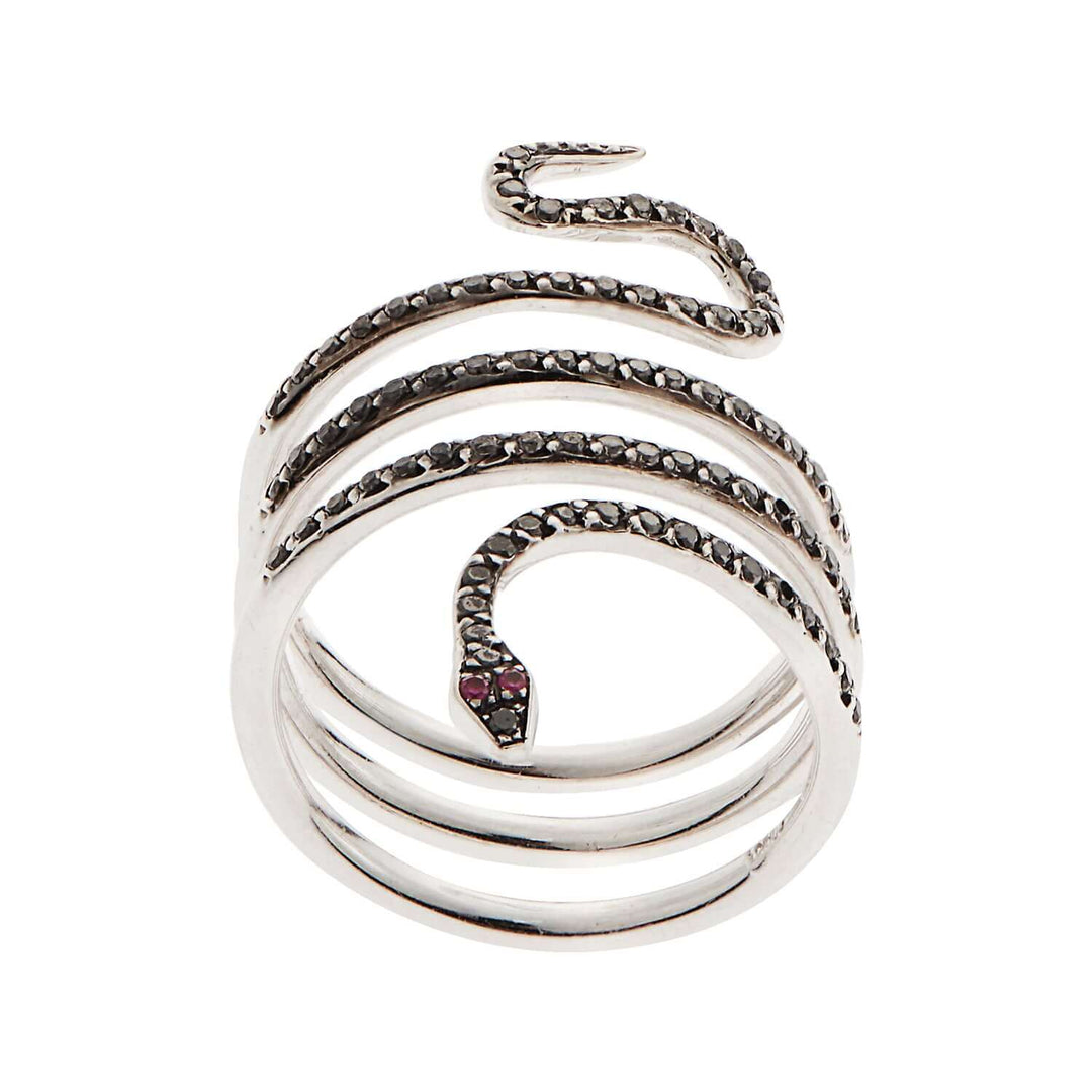 Large Single Python Ring W - Bd - Ru - SNAKES - Ileana Makri