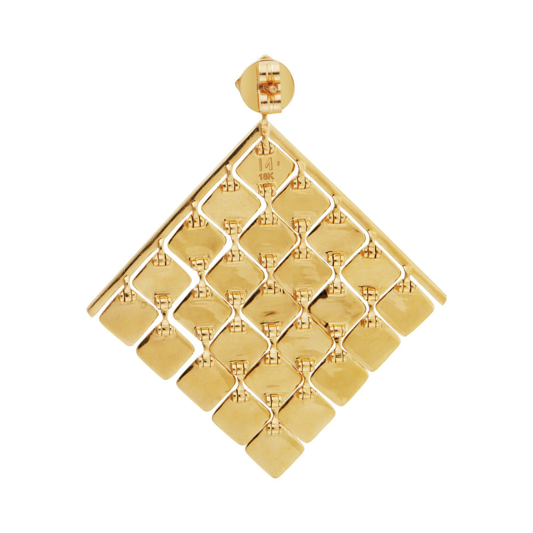 Large Tile Curtain Earrings Y - D - Tile - Ileana Makri