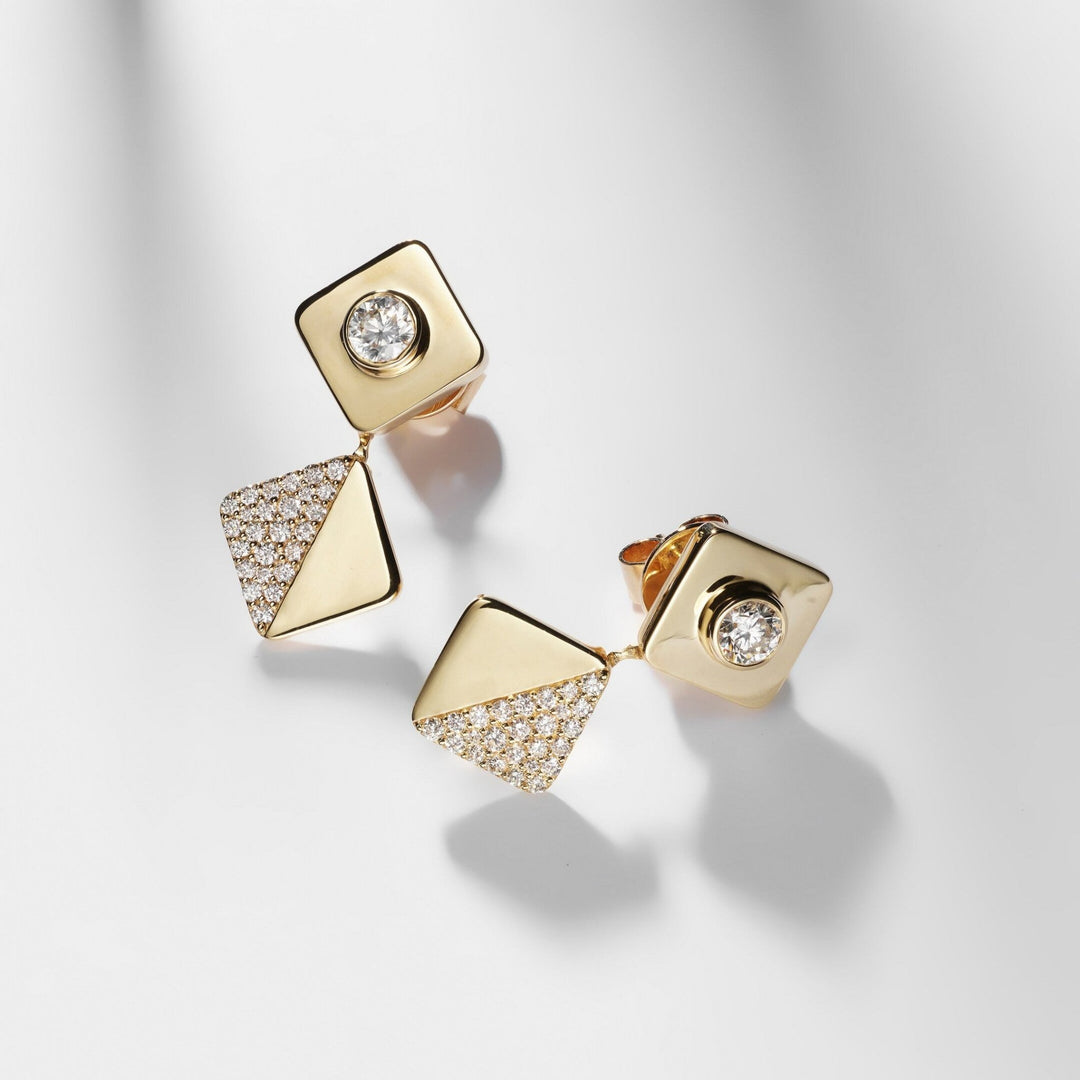 Large Tile Drop Earrings - Tile - Ileana Makri