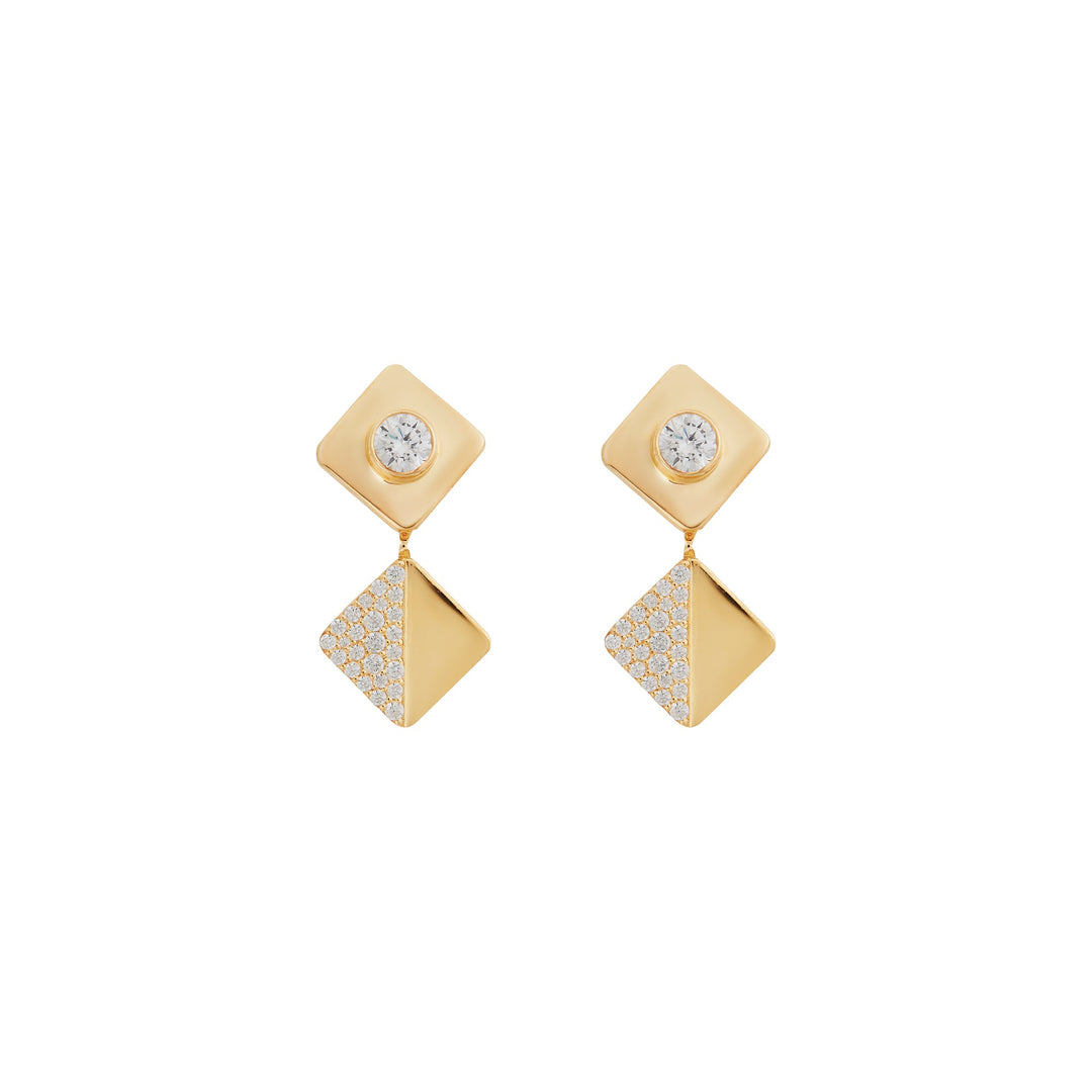 Large Tile Drop Earrings - Tile - Ileana Makri