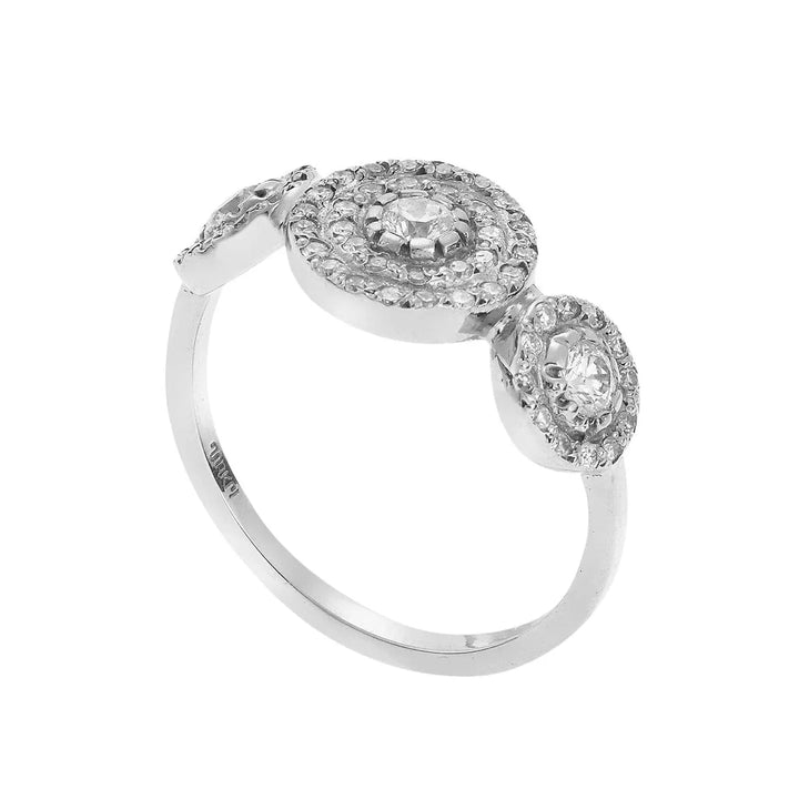 Large Triple Solitaire Ring W-D