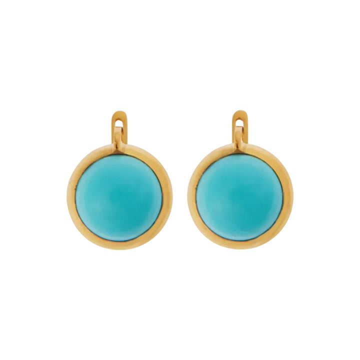 Large Turquoise Plug Earrings - Turquoise Edit - Ileana Makri