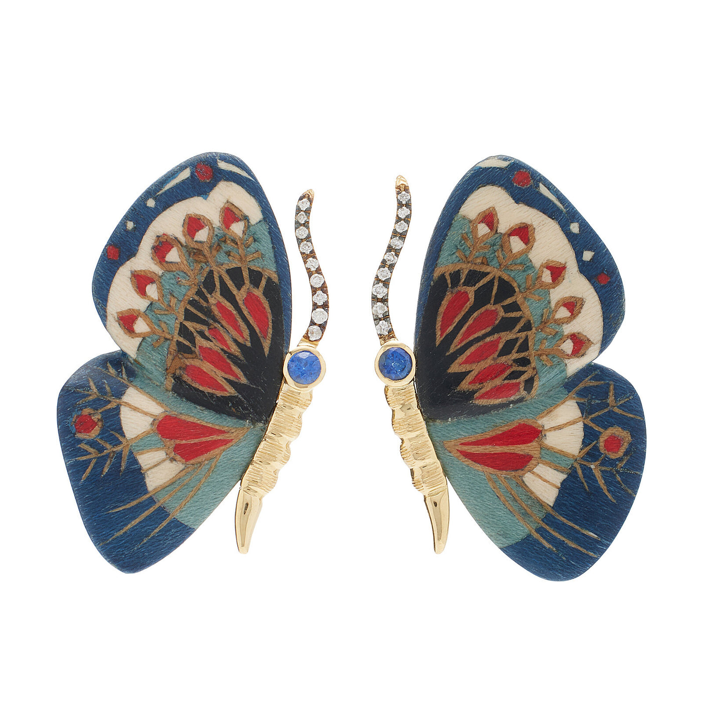 Blue Butterfly Earrings - Ileana Makri