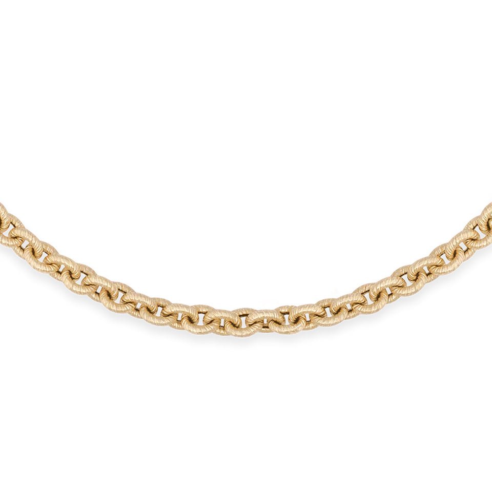 Lee Cable Brushed Yellow Gold Chain Necklace (41cm) - Lauren Rubinski - Ileana Makri