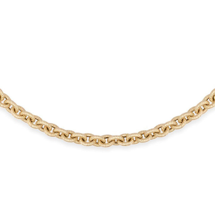 Lee Cable Brushed Yellow Gold Chain Necklace (41cm) - Lauren Rubinski - Ileana Makri