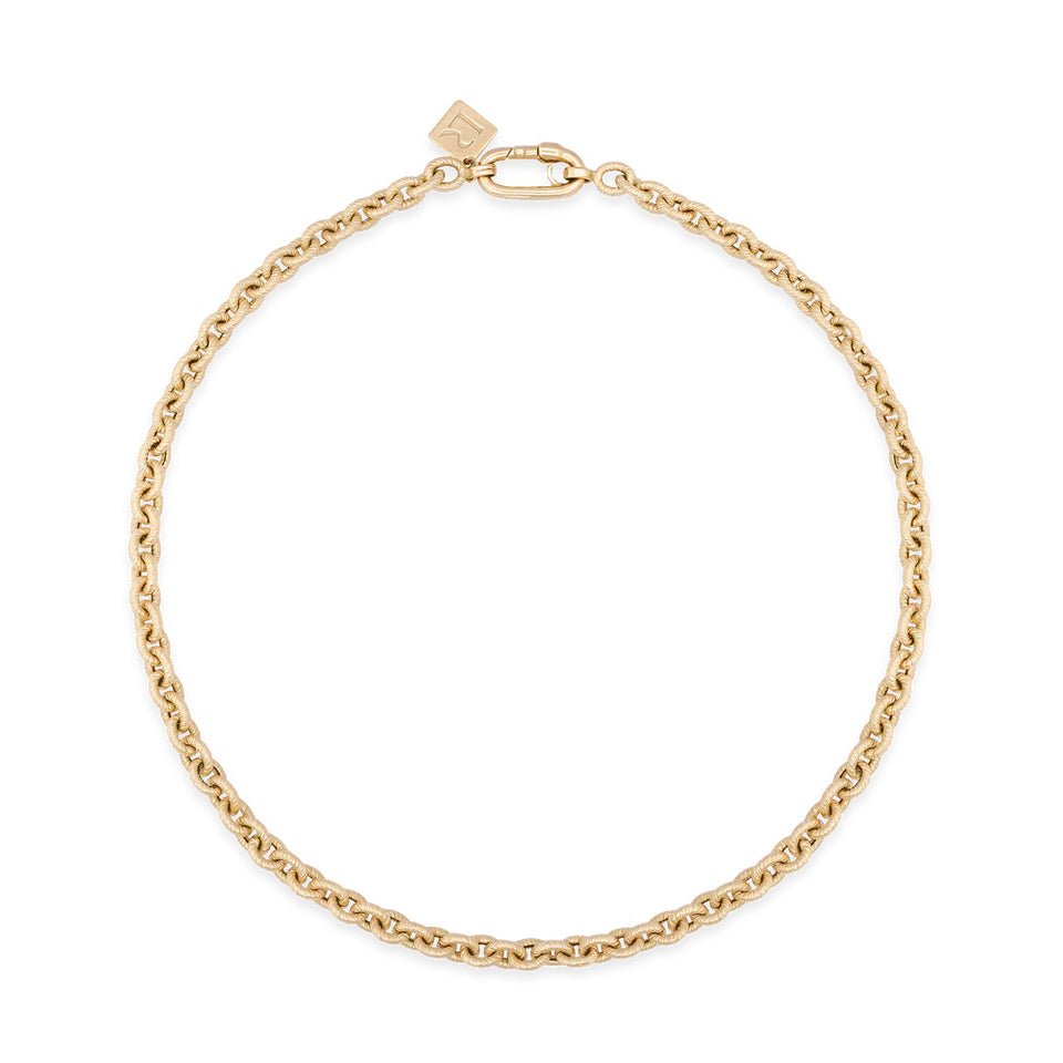 Lee Cable Brushed Yellow Gold Chain Necklace (41cm) - Lauren Rubinski - Ileana Makri