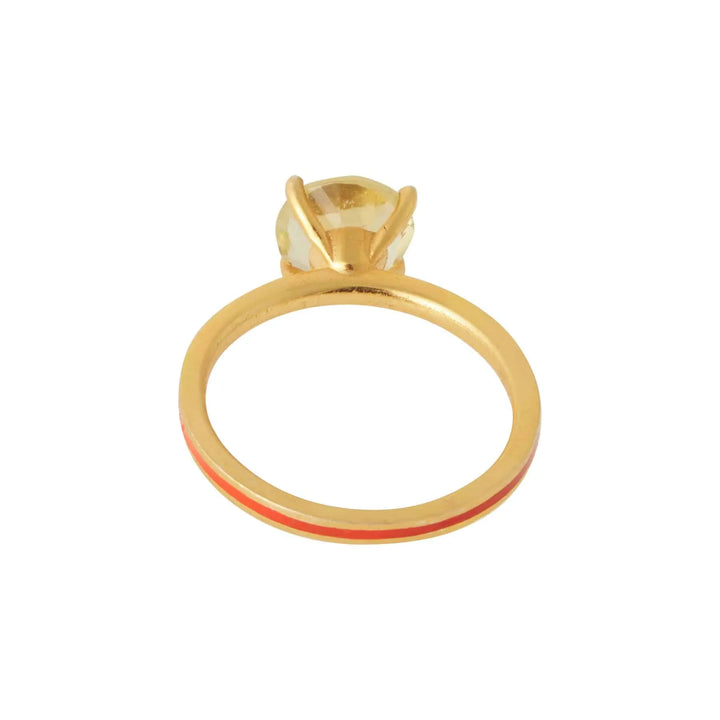 Lemon Topaz Enamel Slim Band - Eye M Neon Rocks - Ileana Makri store