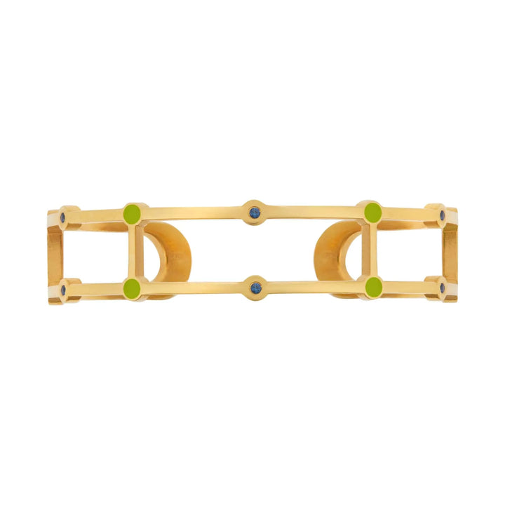 Line Cuff Yellow Enamel - Eye M Neon Rocks - Ileana Makri store