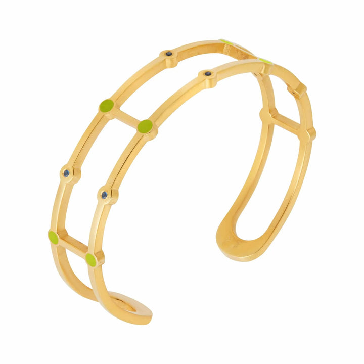 Line Cuff Yellow Enamel - Eye M Neon Rocks - Ileana Makri store