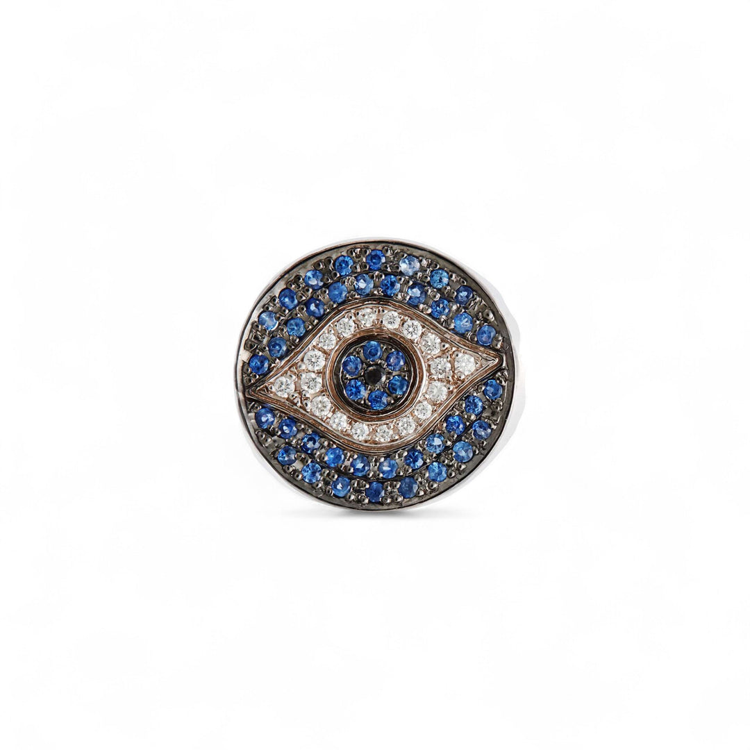 Little Blue Dawn Chevalier Ring - EVIL EYE - Ileana Makri