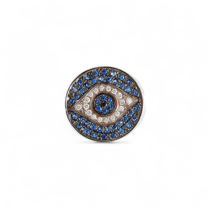 Little Blue Dawn Chevalier Ring - EVIL EYE - Ileana Makri