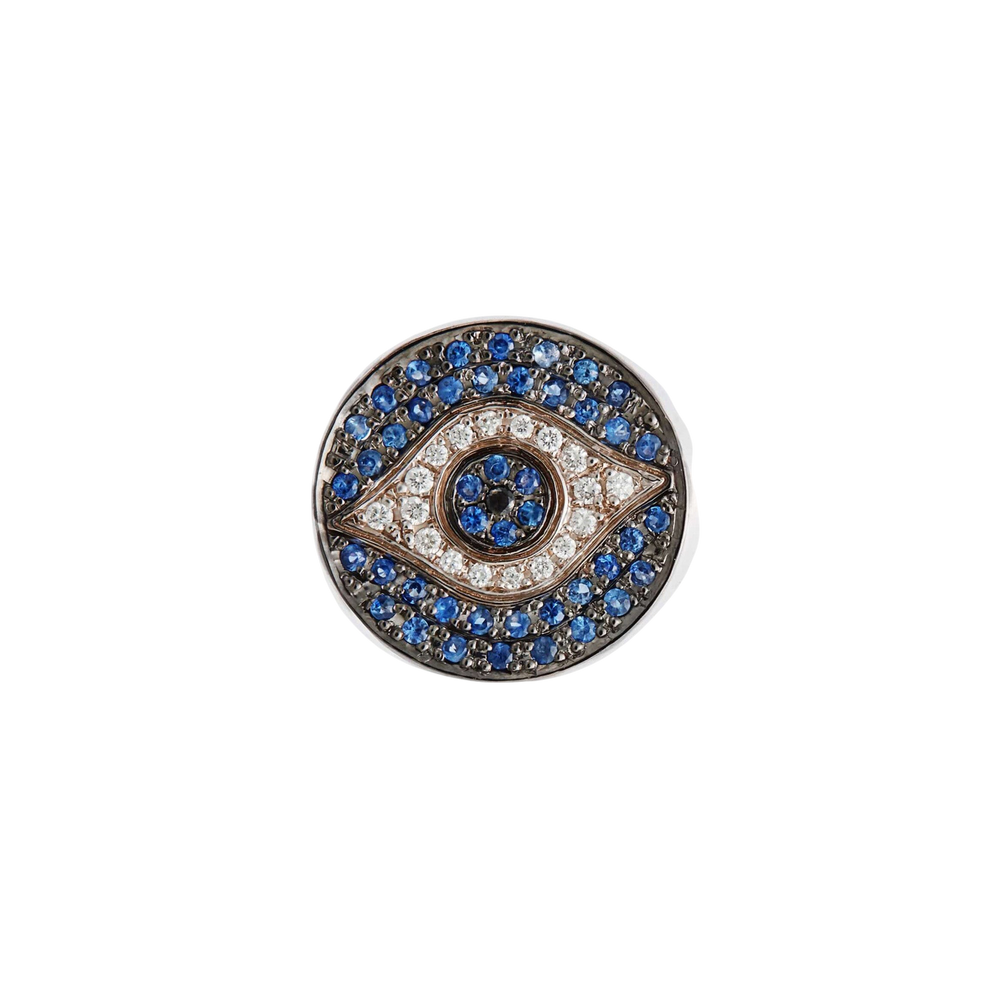 Little Blue Dawn Chevalier Ring - EVIL EYE - Ileana Makri