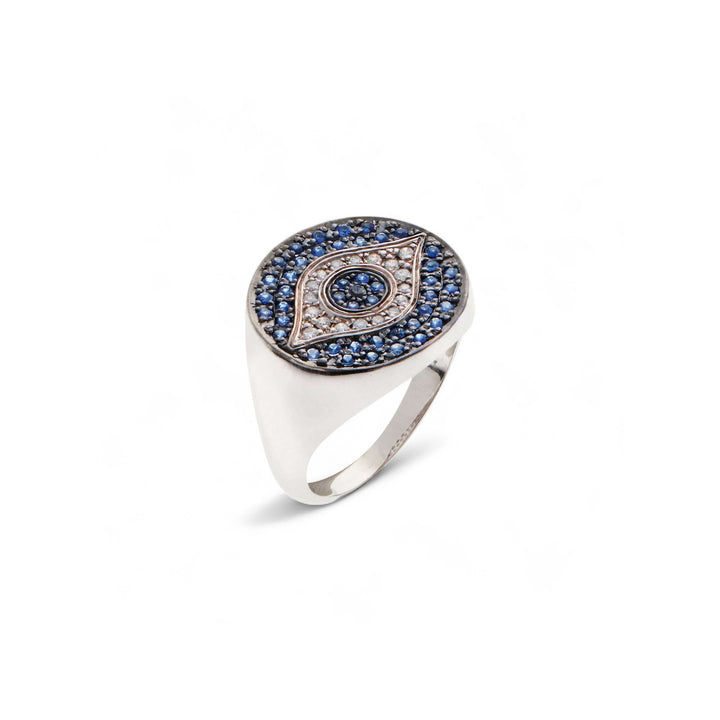 Little Blue Dawn Chevalier Ring - EVIL EYE - Ileana Makri