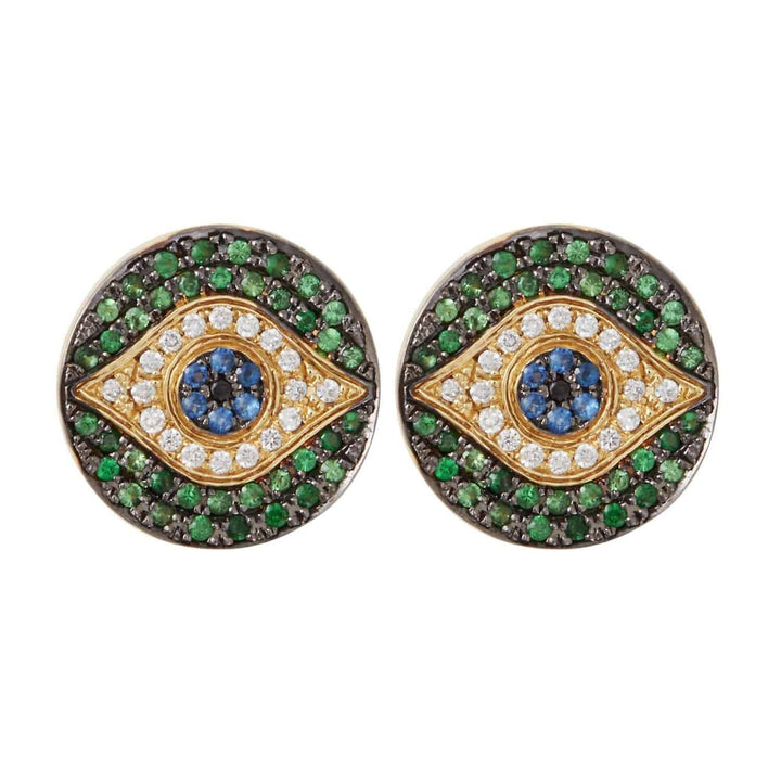 Little Dawn Green Studs - EVIL EYE - Ileana Makri