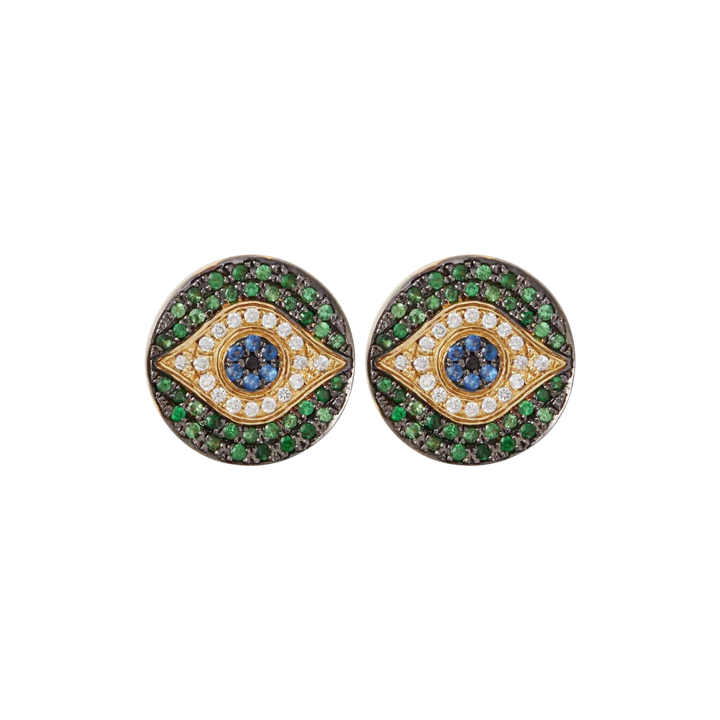 Little Dawn Green Studs - EVIL EYE - Ileana Makri