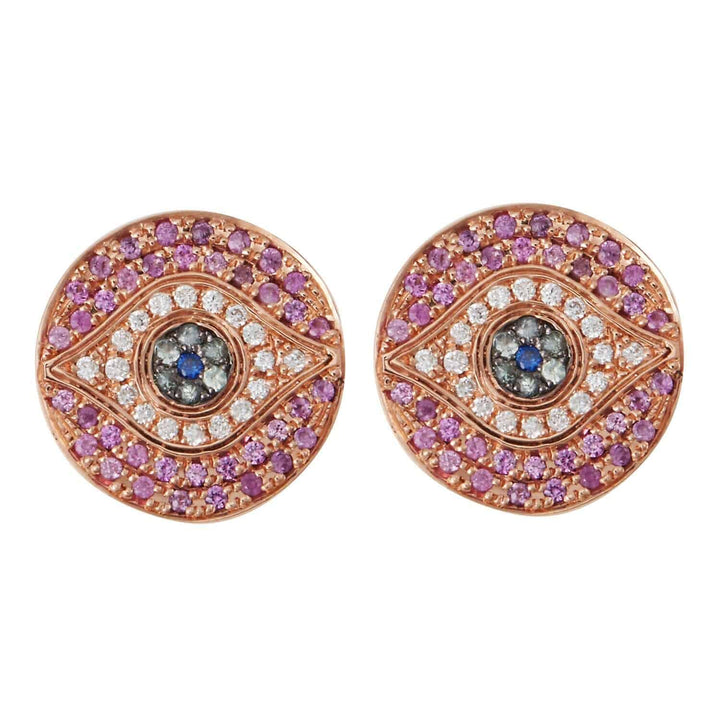 Little Dawn Pink Studs - EVIL EYE - Ileana Makri