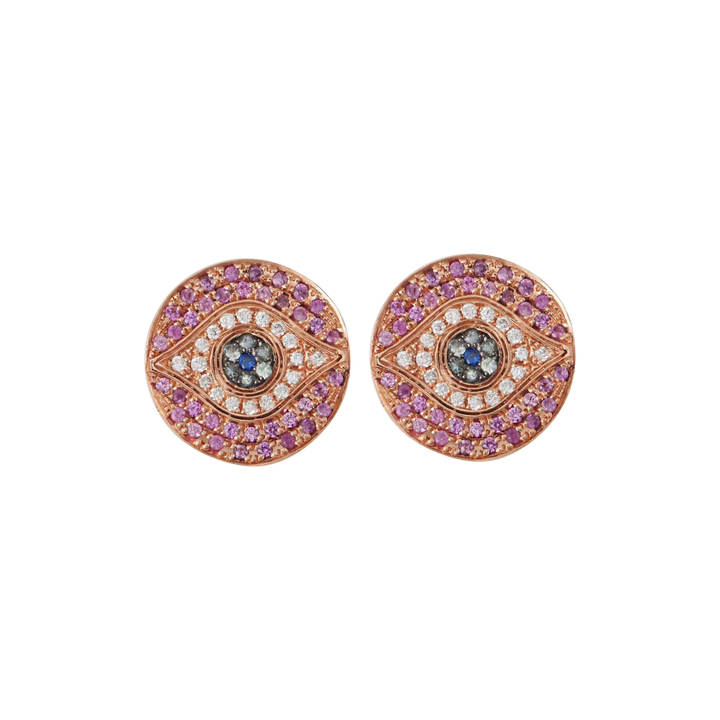 Little Dawn Pink Studs - EVIL EYE - Ileana Makri