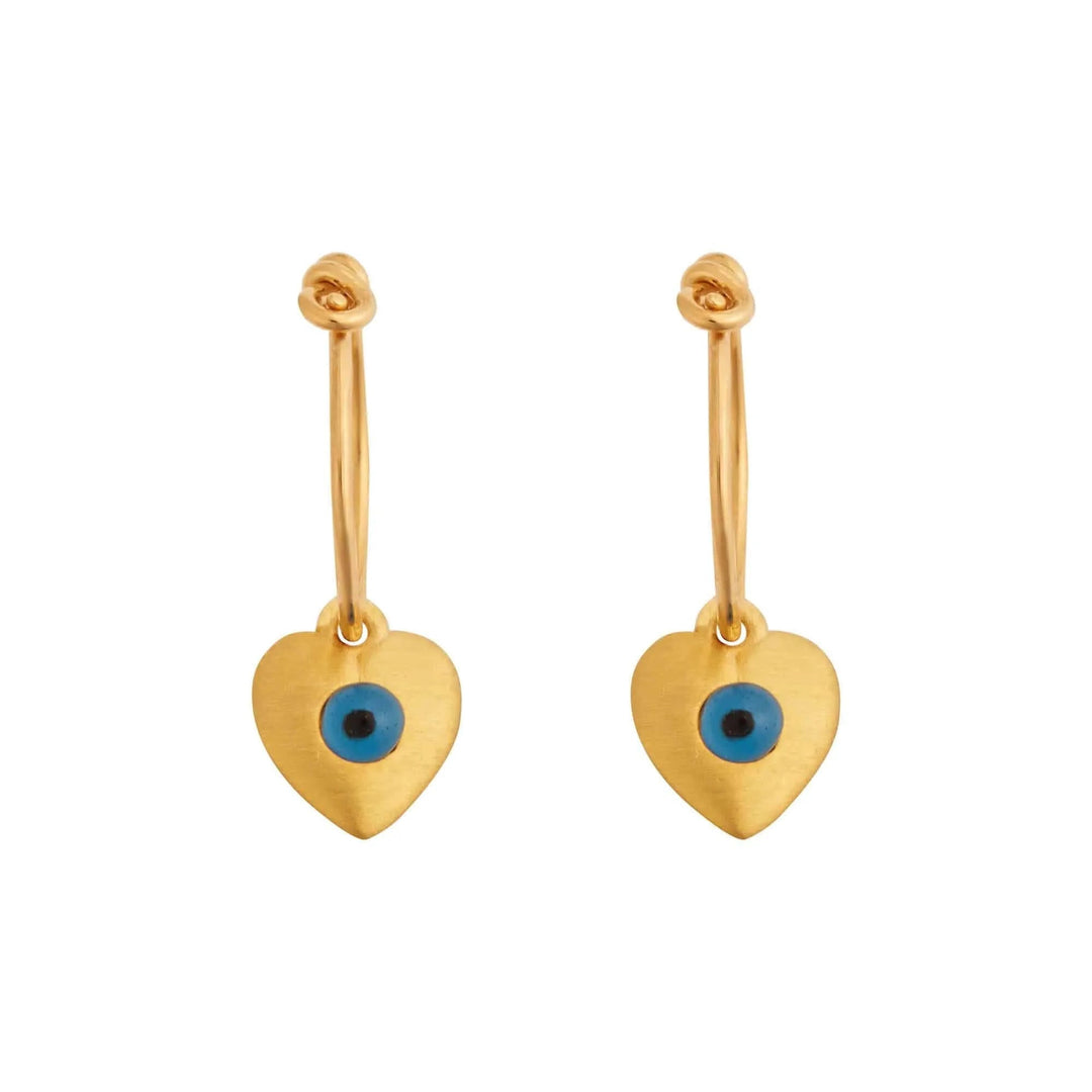 Little Love Eye Slim Hoops - Eye M Hearts - Ileana Makri